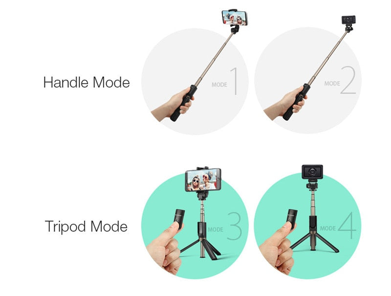Wireless bluetooth Selfie Stick Tripod Versatile Monopod For Gopro 5 6 7 Sport Camera For iPhone X 8 Smartphone-2