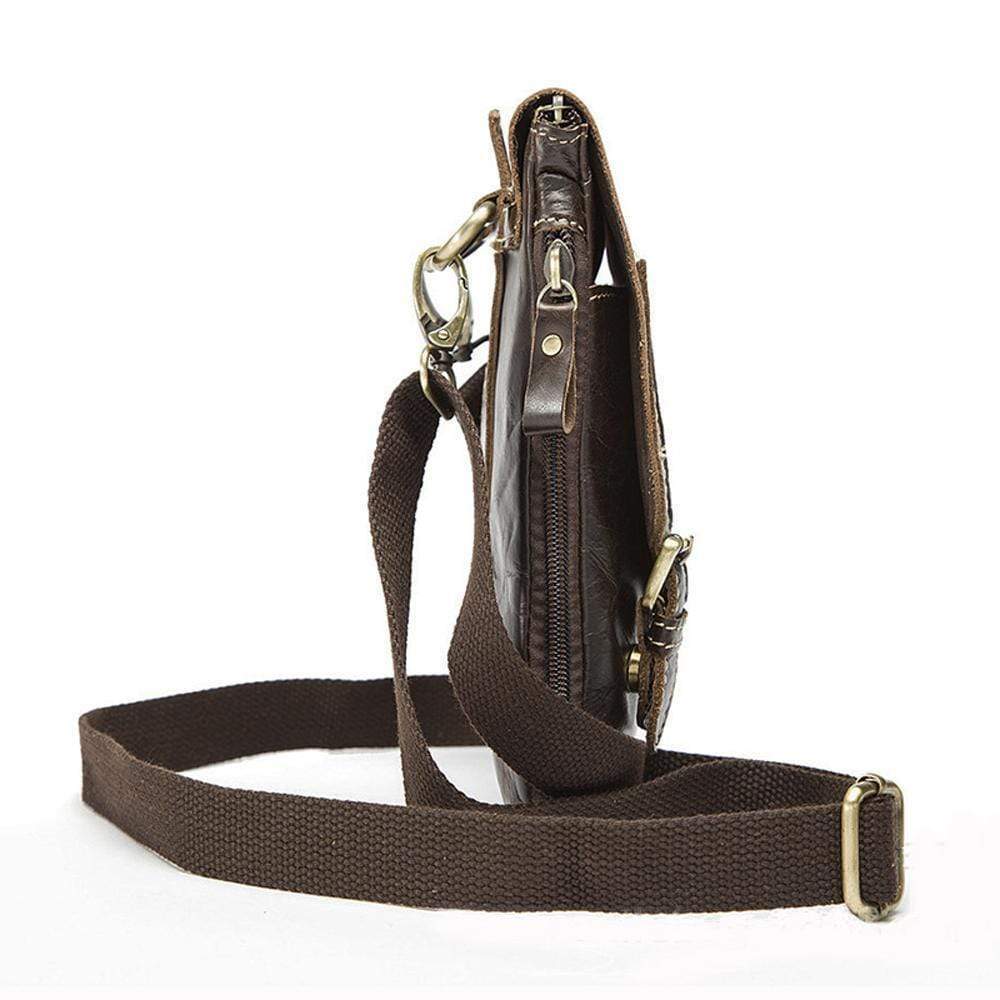 Rossie Viren Men Vintage Leather Small Messenger Bag-3
