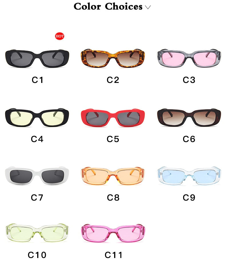 Women's UV 400 Rectangle Shaped Sunglasses