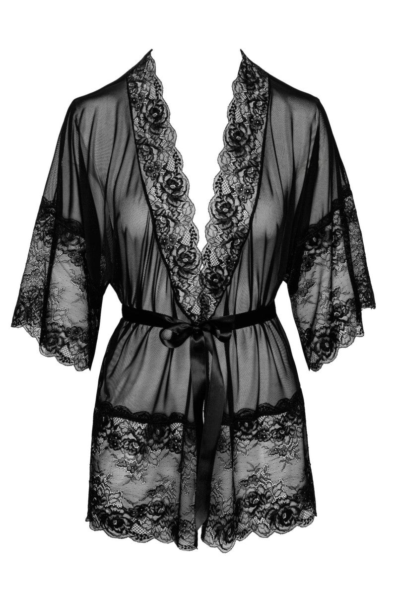 KISS245 Negligee aus Netz und Spitze - L/XL-0