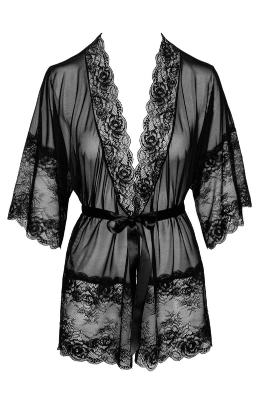 KISS245 Negligee aus Netz und Spitze - L/XL-0